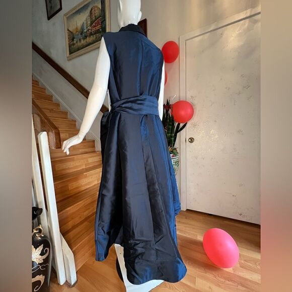 New Teri Jon Rickie Freeman x BHLDN Gazar Belted Shirt Dress - Picture 4 of 5